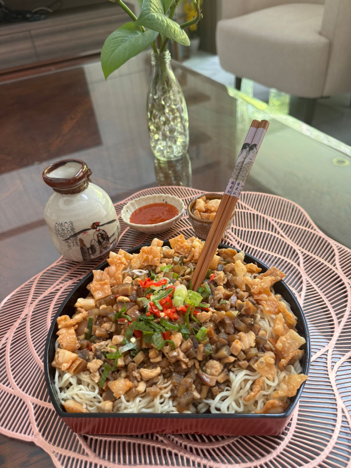BAKMI SIRAM AYAM… INDOCHINESE GRAVY NOODLES.